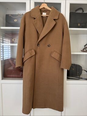 H&M Double-Breasted Pea Coat - Brown